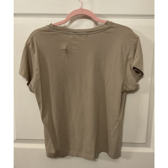 Free People x Daydreamer Beverly Hills Cropped Tan Tee, sz M - Picture 4 of 4